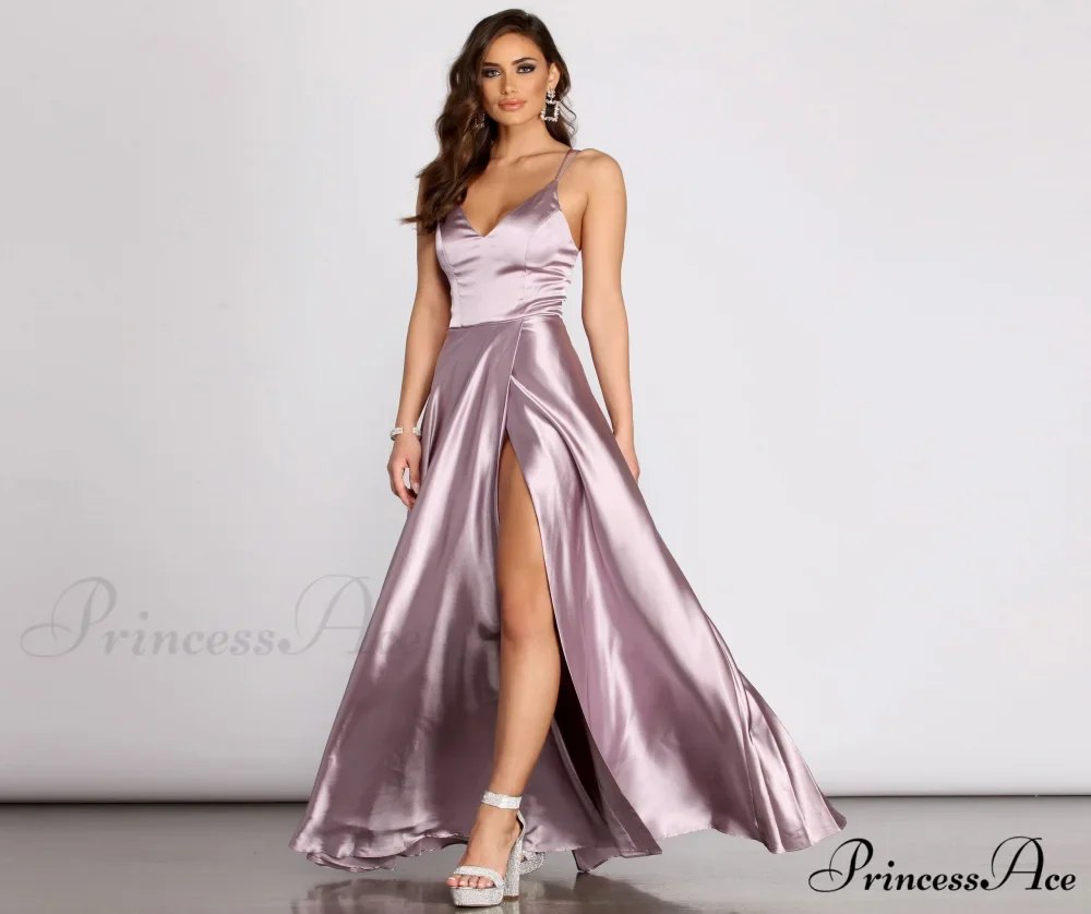 Ryder Satin Stylish A-Line Gown - Image 12