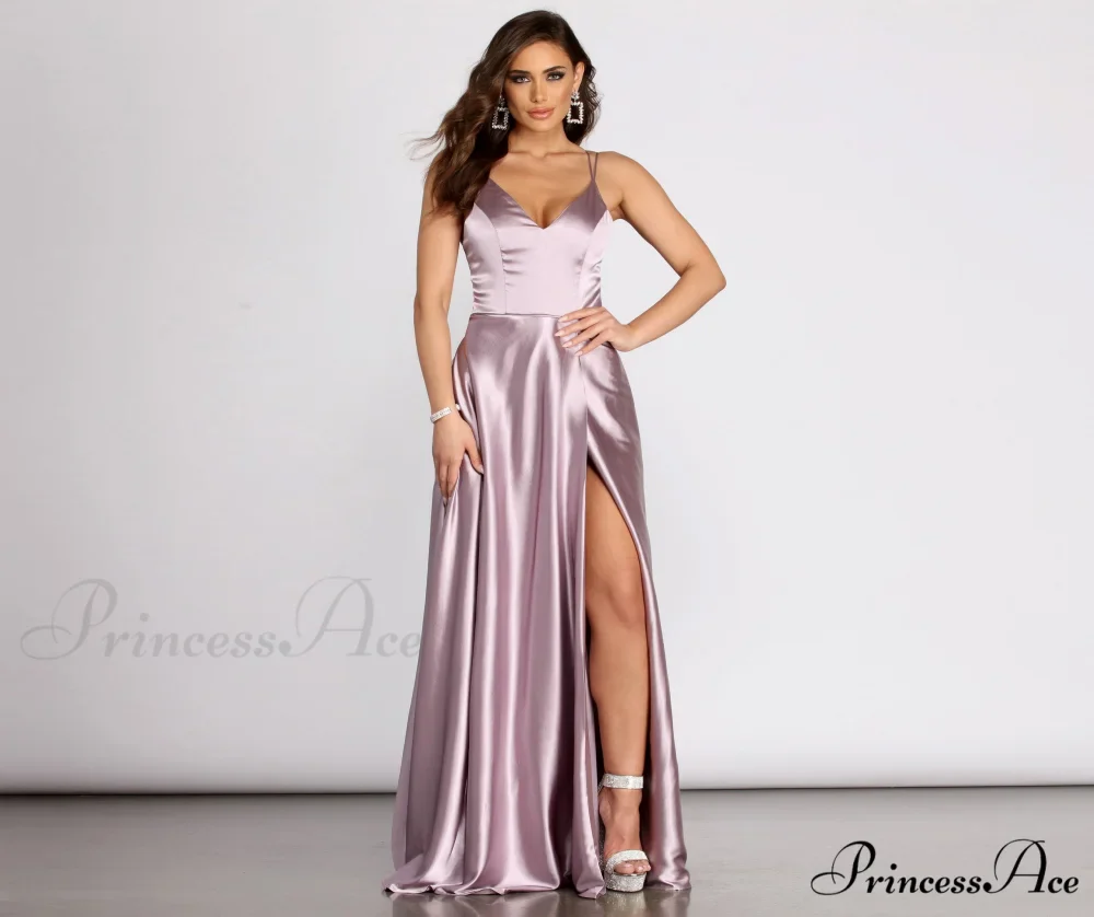 Ryder Satin Stylish A-Line Gown - Image 9