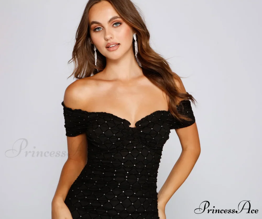 Born To Glow Charming Glitter Ruffled Mini Dress - Image 3