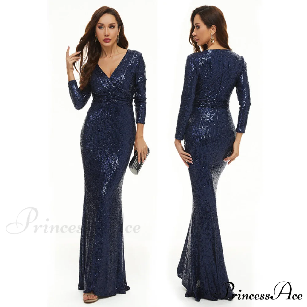 Brin Formal Open Charming Back Glitter Dress - Image 3