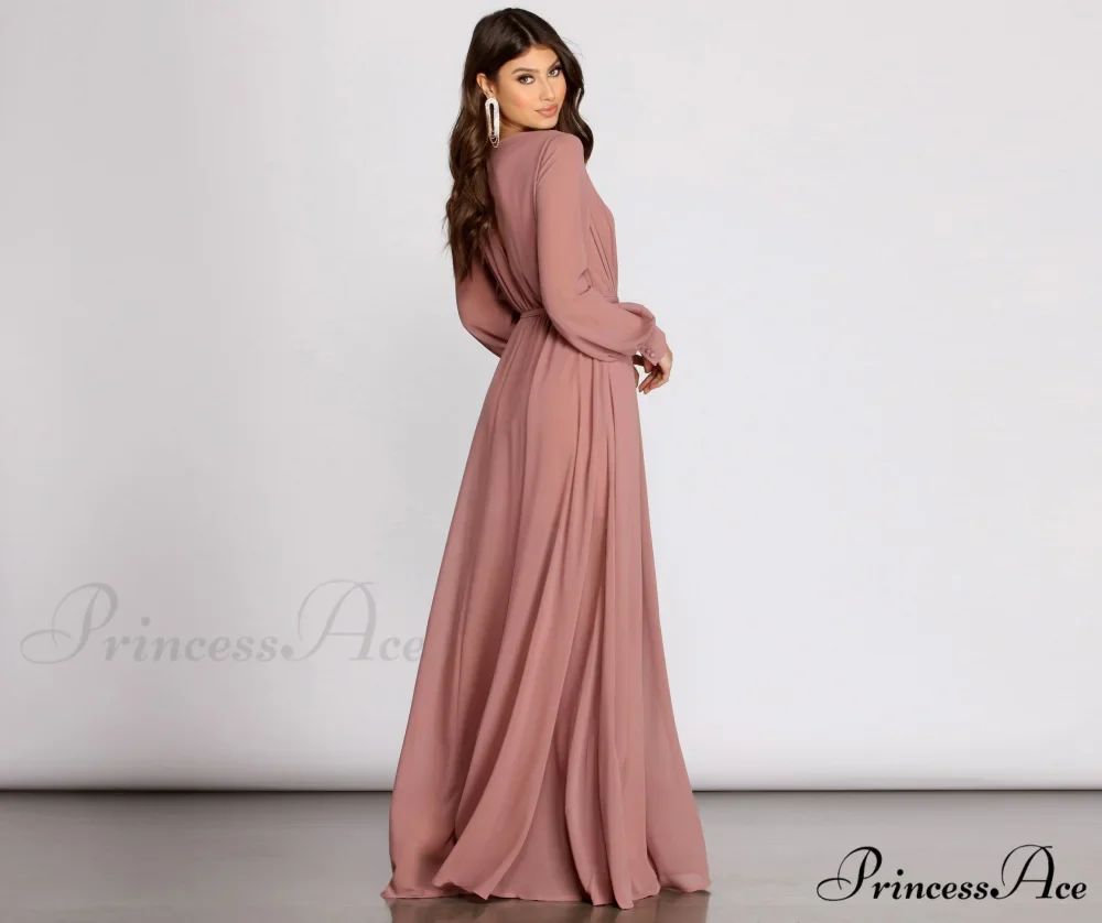 Bryn Chiffon Stylish A-Line Formal Dress - Image 2