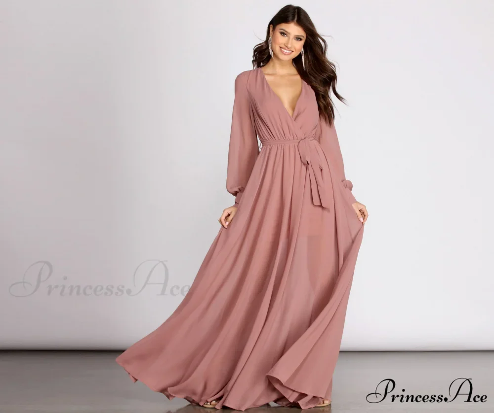 Bryn Chiffon Stylish A-Line Formal Dress - Image 4
