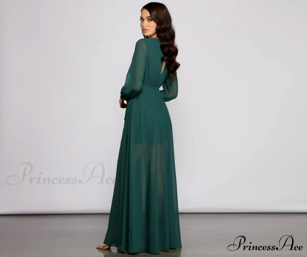 Bryn Chiffon Stylish A-Line Formal Dress - Image 6