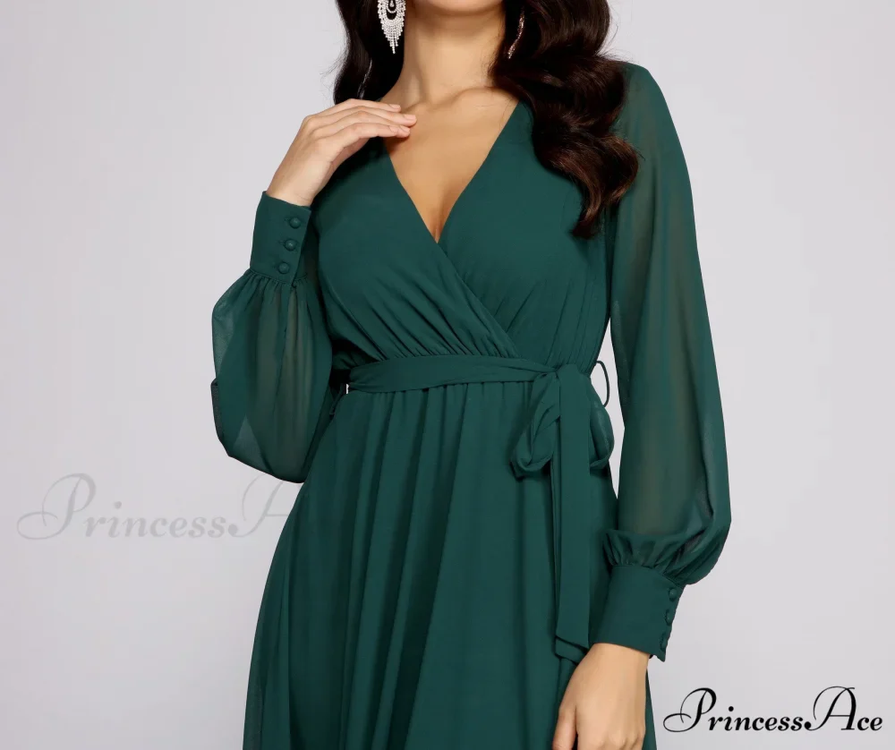 Bryn Chiffon Stylish A-Line Formal Dress - Image 7