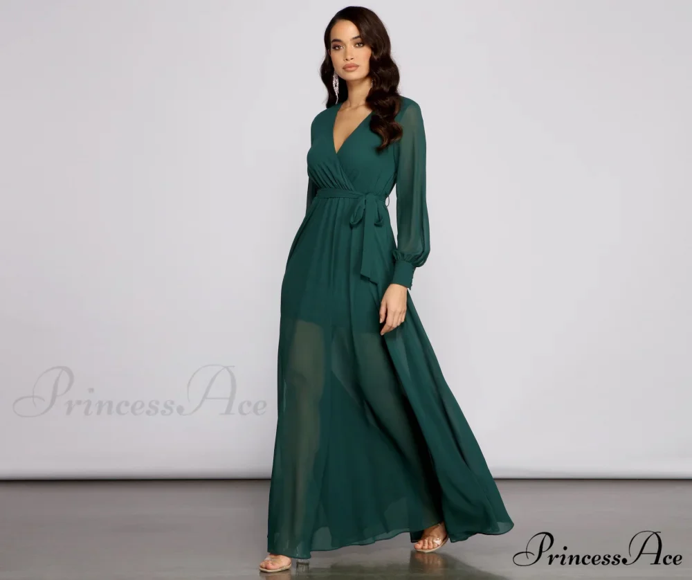Bryn Chiffon Stylish A-Line Formal Dress - Image 8