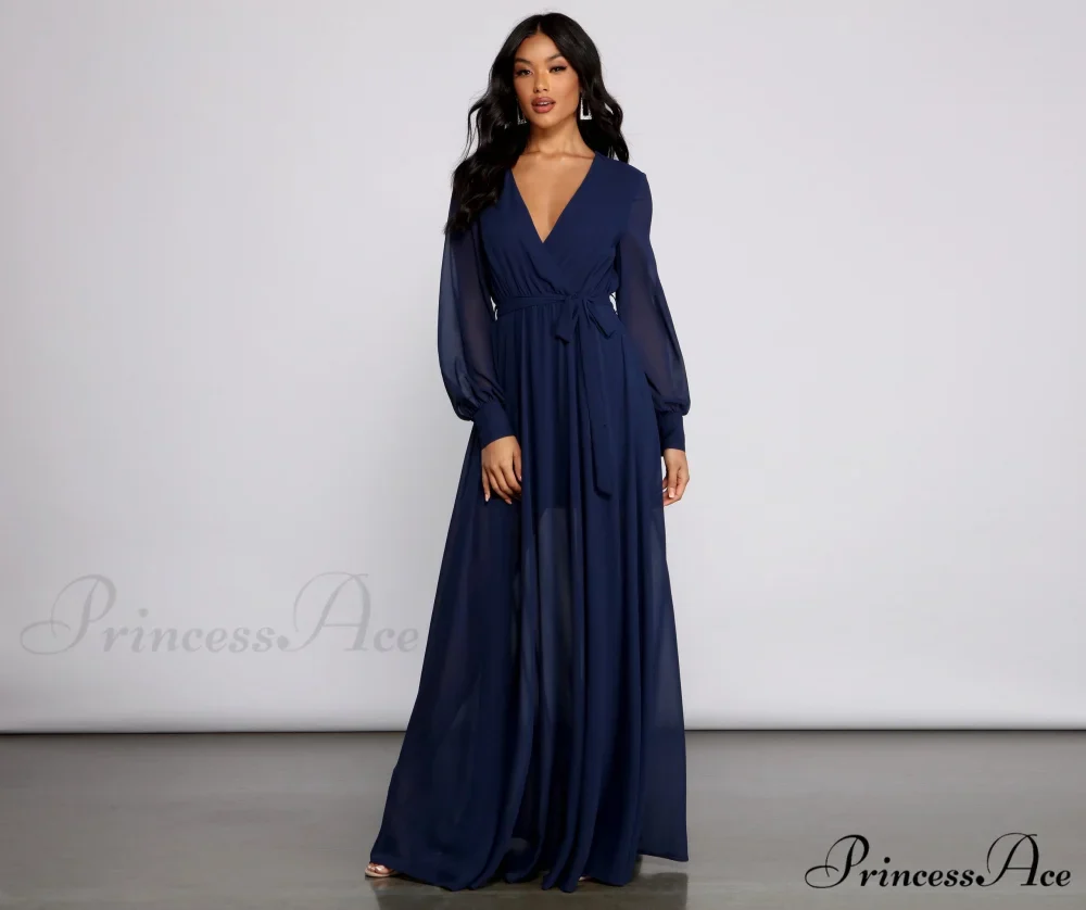 Bryn Chiffon Stylish A-Line Formal Dress - Image 9