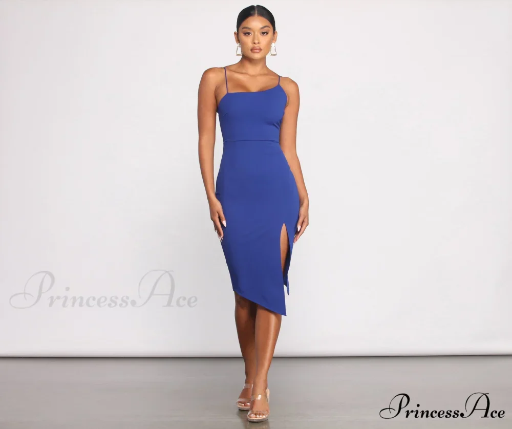 She's Got That Chic Graceful Style Crepe Midi Dress - Image 5