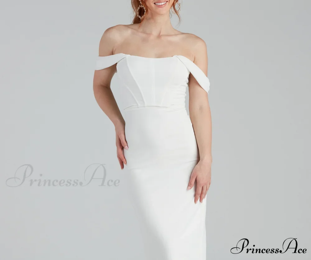 Sheila Crepe Corset Charming Midi Formal Dress - Image 3