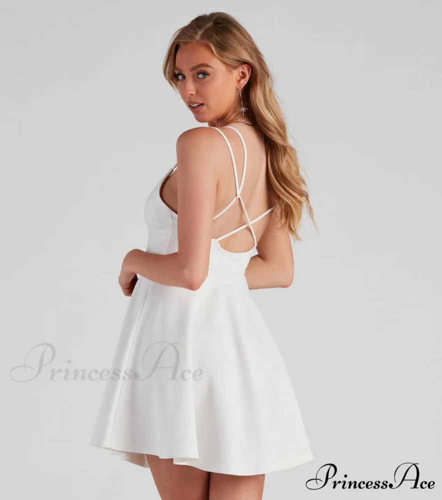 Must V-Love Stylish Ponte Skater Dress - Image 3