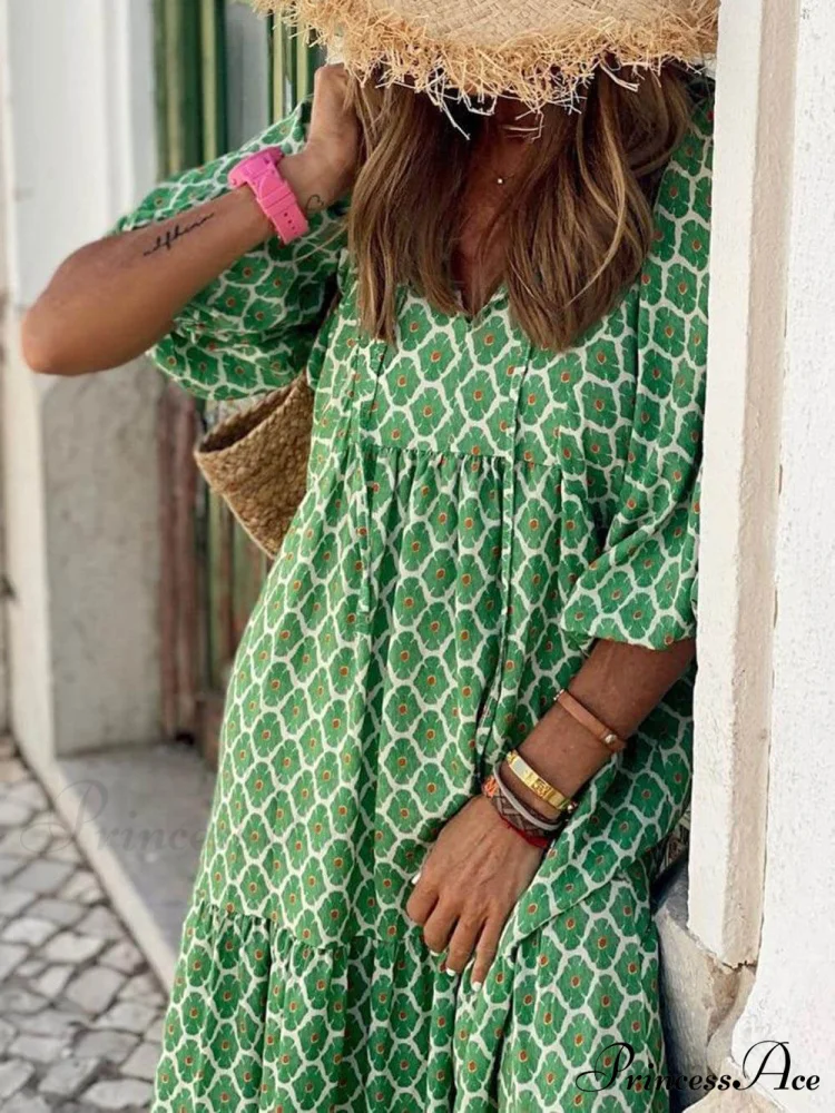 Bohemian Printed Stylish Maxi Dress - Image 2