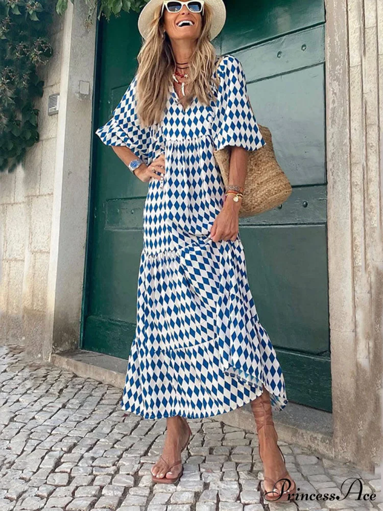 Bohemian Printed Stylish Maxi Dress - Image 4