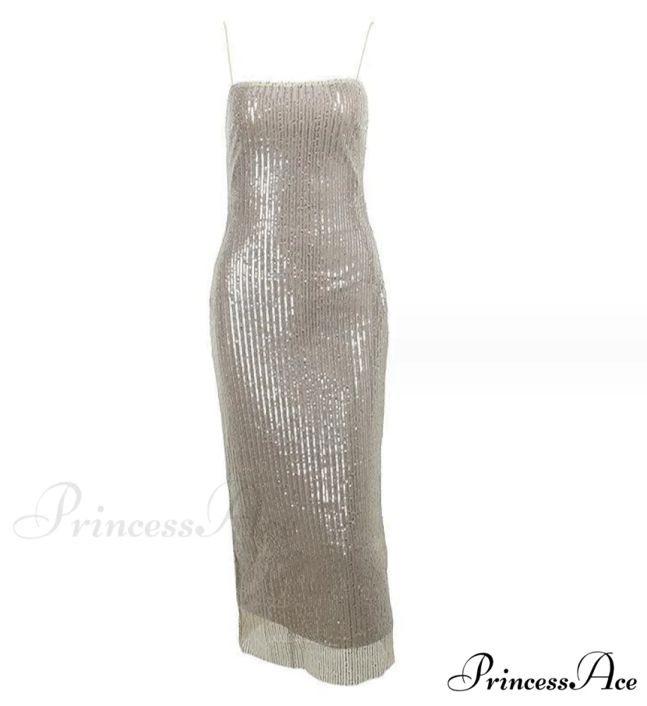 Cafe Au Lait Charming Beaded Maxi Dress - Image 7