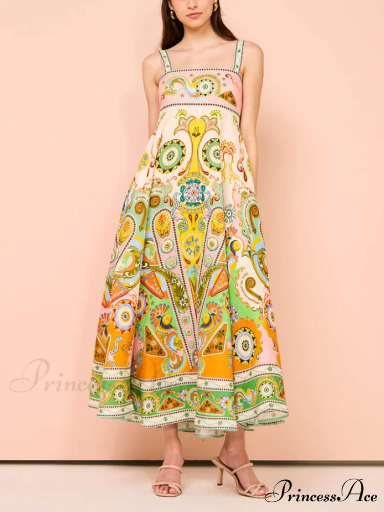 Camisole Unique Holiday Charming Print Madi Dress - Image 2
