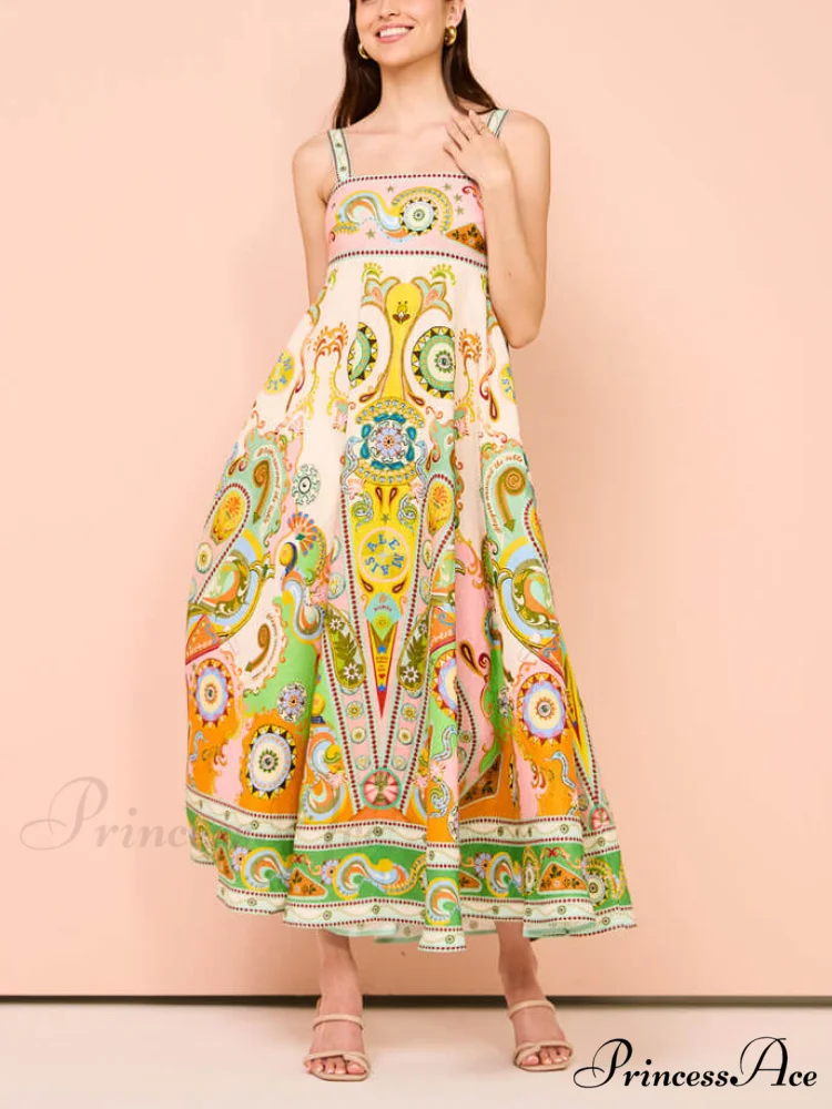 Camisole Unique Holiday Charming Print Madi Dress - Image 3