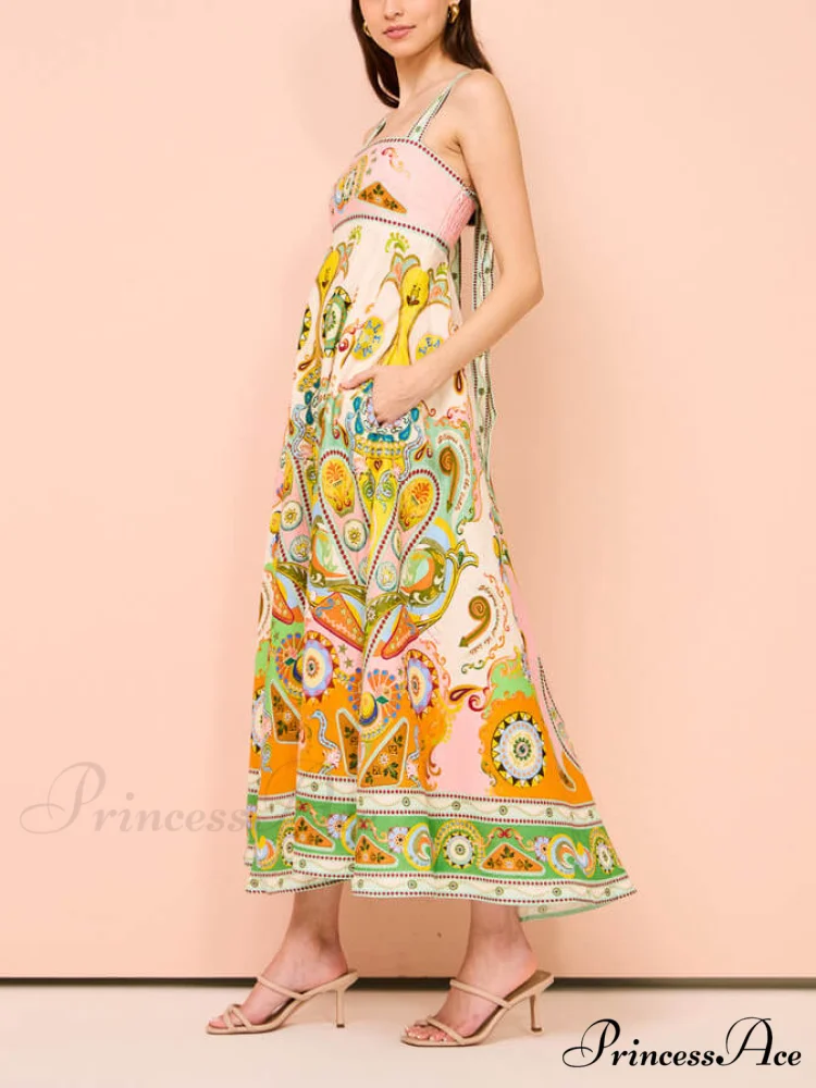 Camisole Unique Holiday Charming Print Madi Dress - Image 5