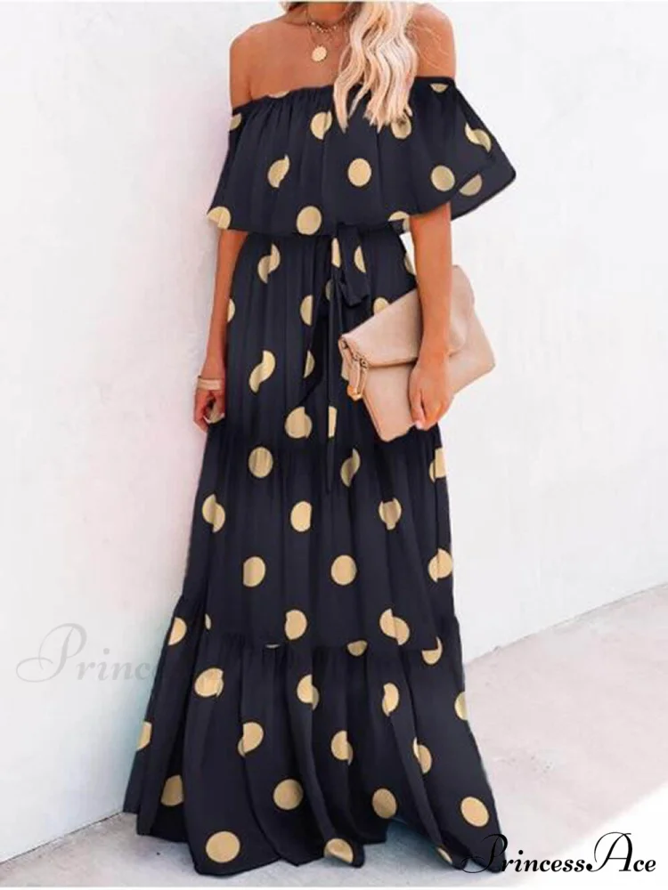 Chest Wrap Printed Charming Full Skirt Dress - Image 3