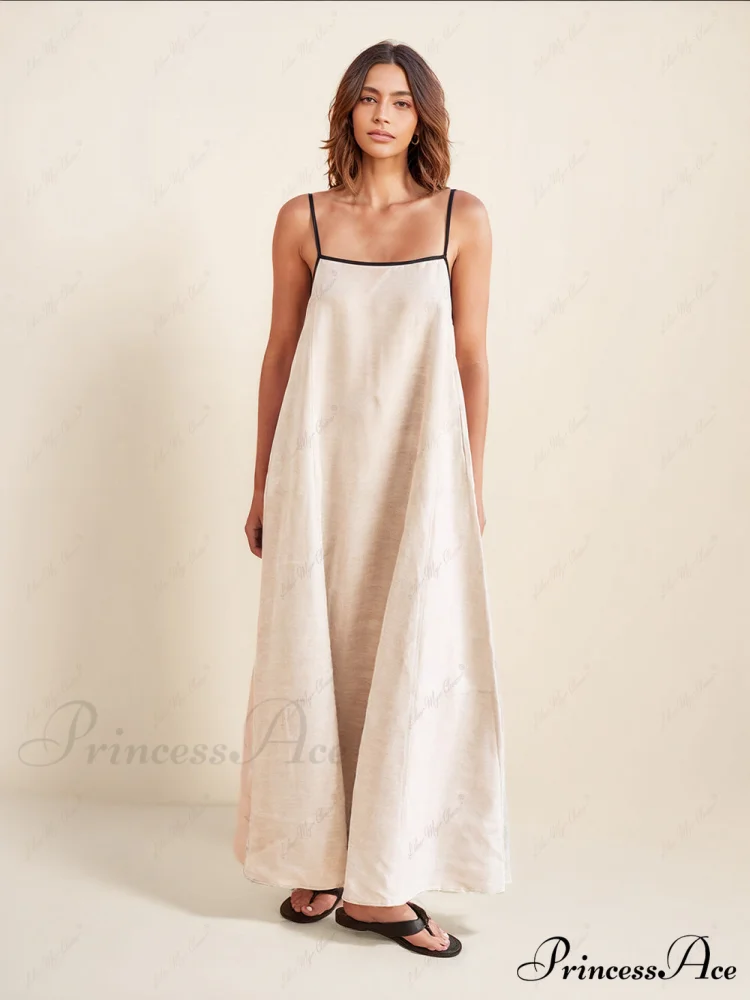 Classic Style Stylish Contrasting Suspender Dress - Image 3