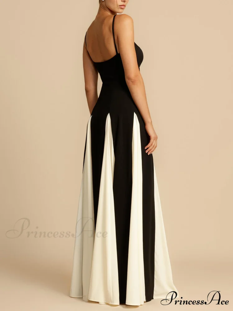 Elegance Panelled Tulle Charming A-line Slip Maxi Dress - Image 6