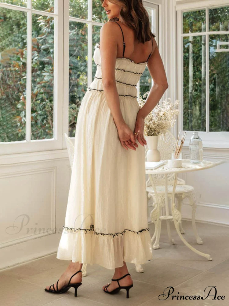 Elegant Off-Shoulder Stylish Strap Patchwork Dress - Image 5