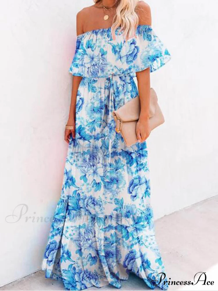 Printed Wrap Stylish Maxi Dress - Image 3