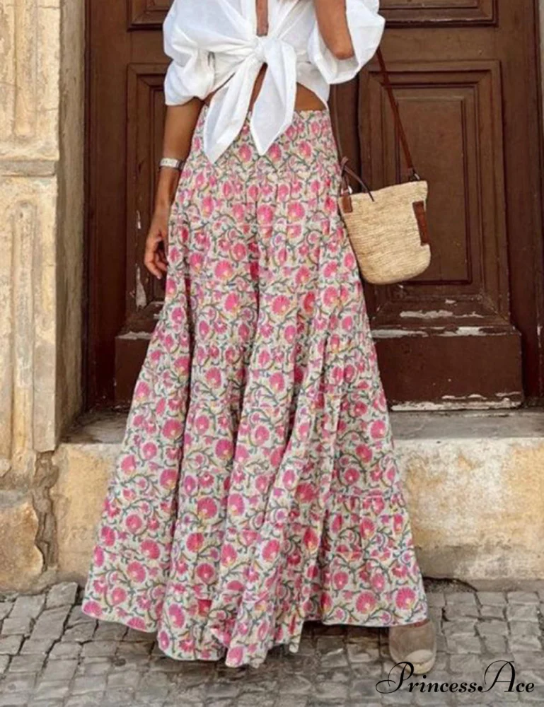 Resort Style Stylish Casual Printed Skirt - Image 4
