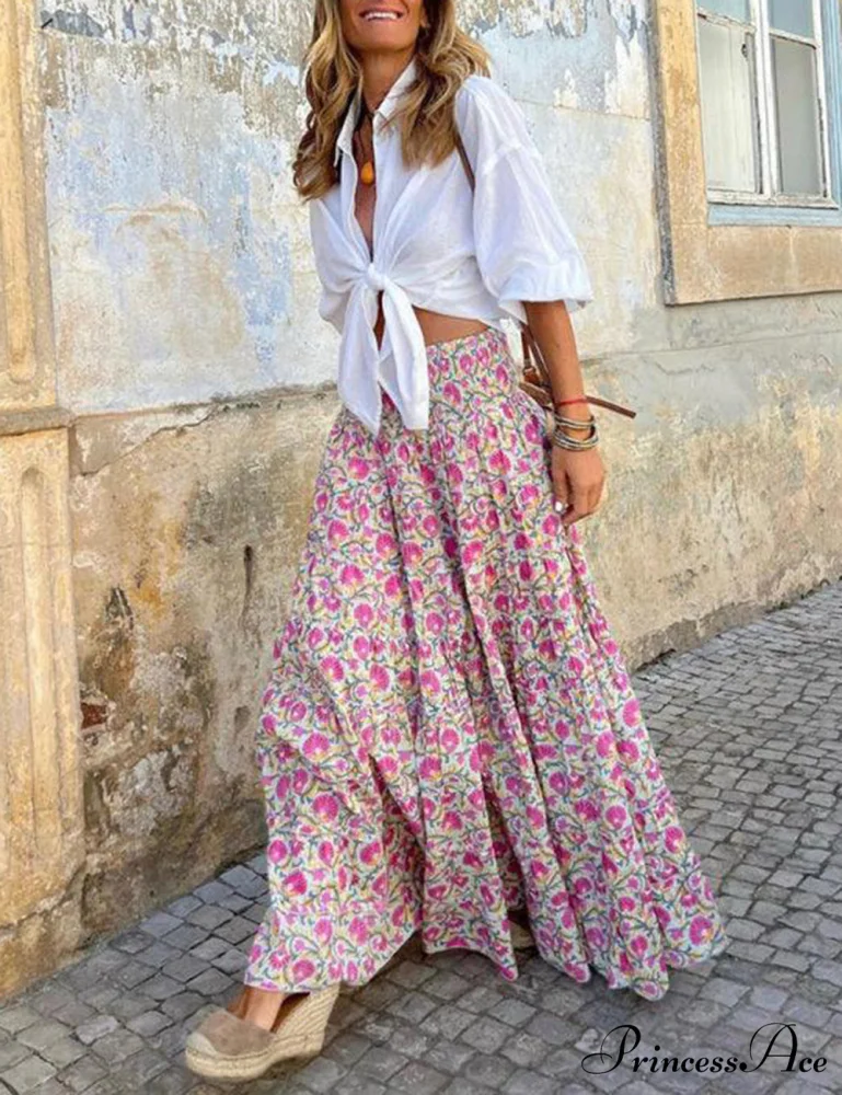 Resort Style Stylish Casual Printed Skirt - Image 5