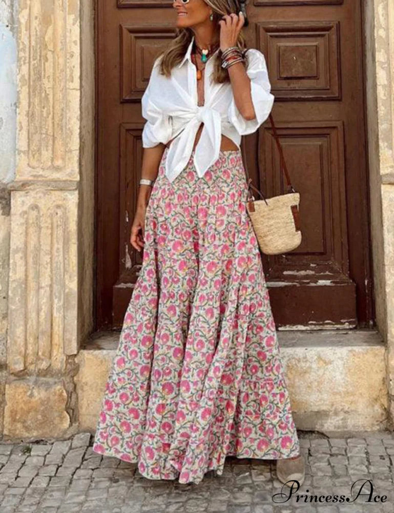Resort Style Stylish Casual Printed Skirt - Image 6
