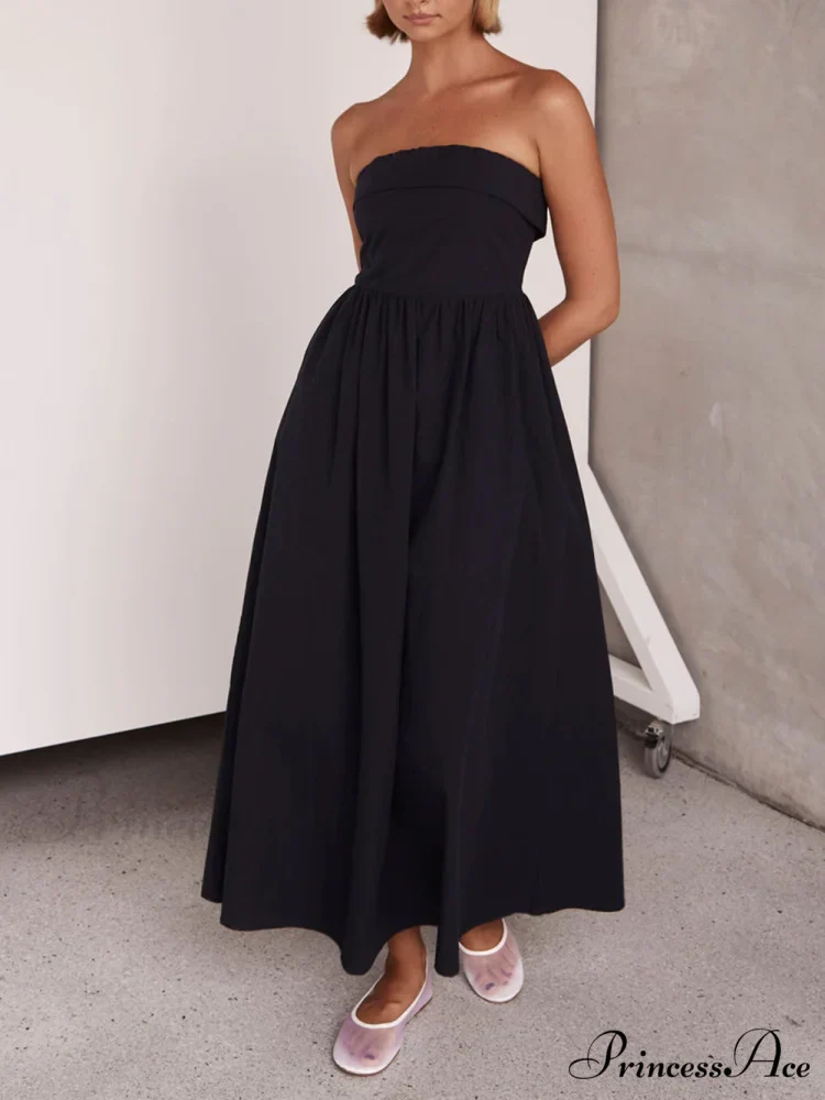 Resort Style Tulare Charming Strapless Midi Dress - Image 2