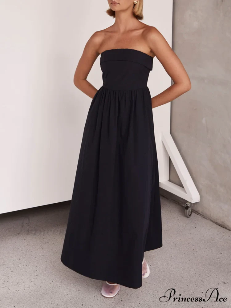 Resort Style Tulare Charming Strapless Midi Dress - Image 3