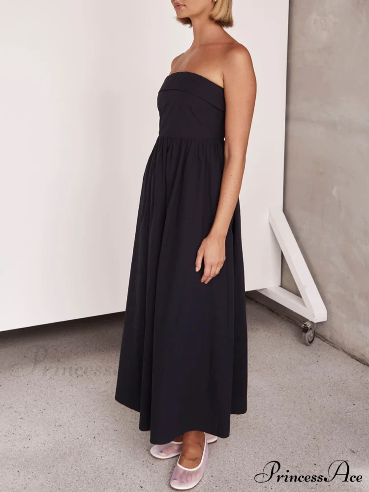 Resort Style Tulare Charming Strapless Midi Dress - Image 5