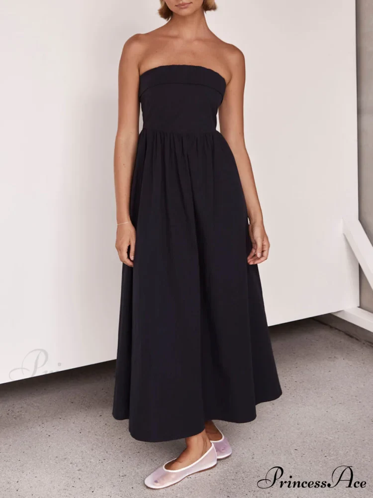 Resort Style Tulare Charming Strapless Midi Dress - Image 6