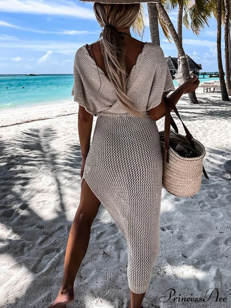 Seaside Resort Knitted Charming Cover Up Dress - Image 3