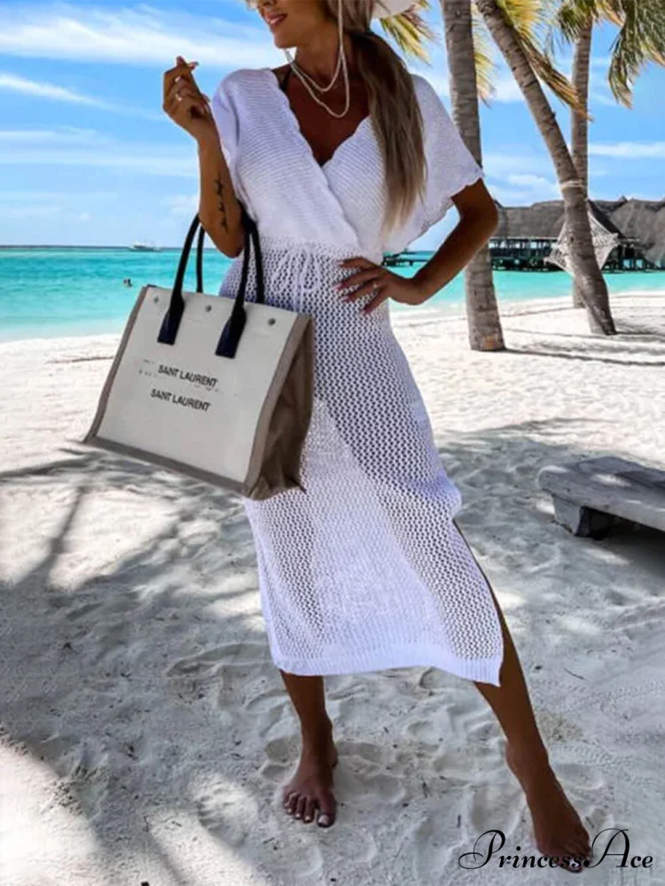 Seaside Resort Knitted Charming Cover Up Dress - Image 6