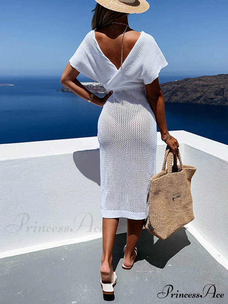 Seaside Resort Knitted Charming Cover Up Dress - Image 8