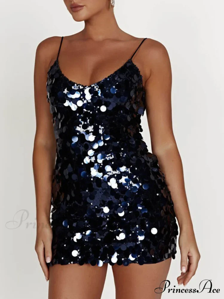 Sequin Strap Stylish Party Mini Dress - Image 10