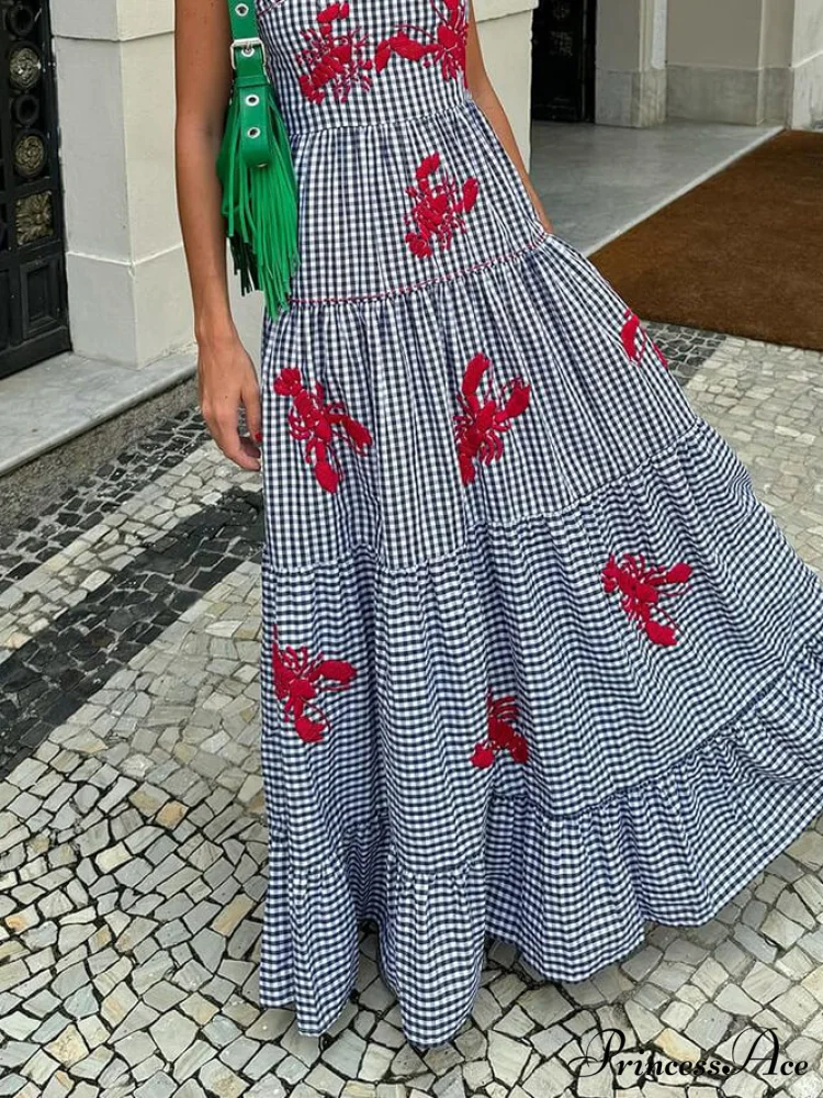 Exquisite Embroidered Holiday Charming Camisole Midi Dress - Image 3
