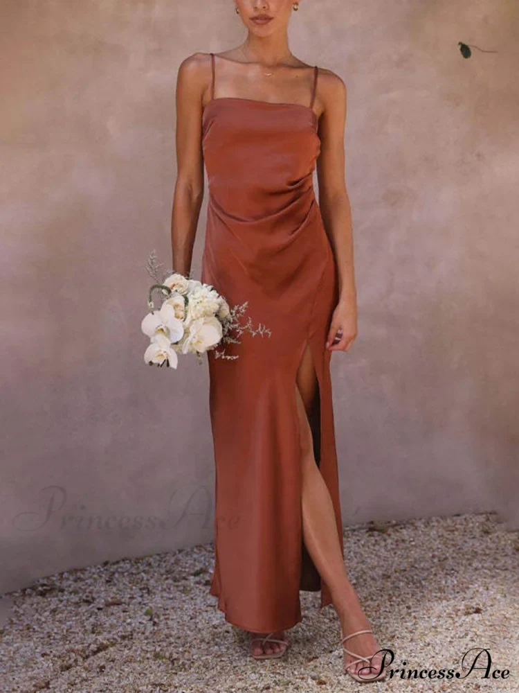 Slit Elegant Suspender Dress - Image 2
