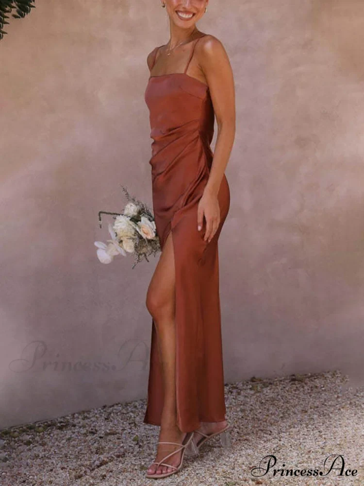 Slit Elegant Suspender Dress - Image 3
