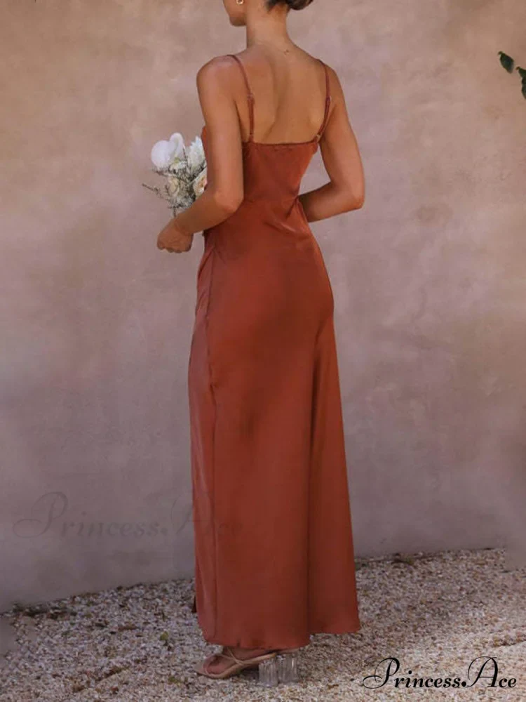 Slit Elegant Suspender Dress - Image 4