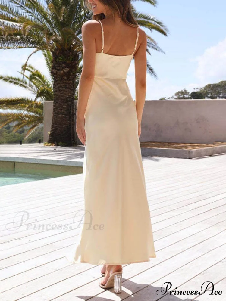 Slit Elegant Suspender Dress - Image 9