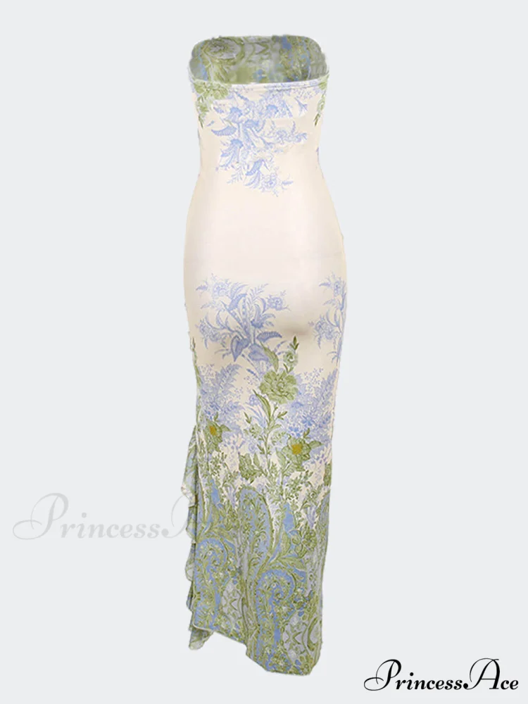 Floral Sexy Stylish Slit Maxi Dress - Image 4