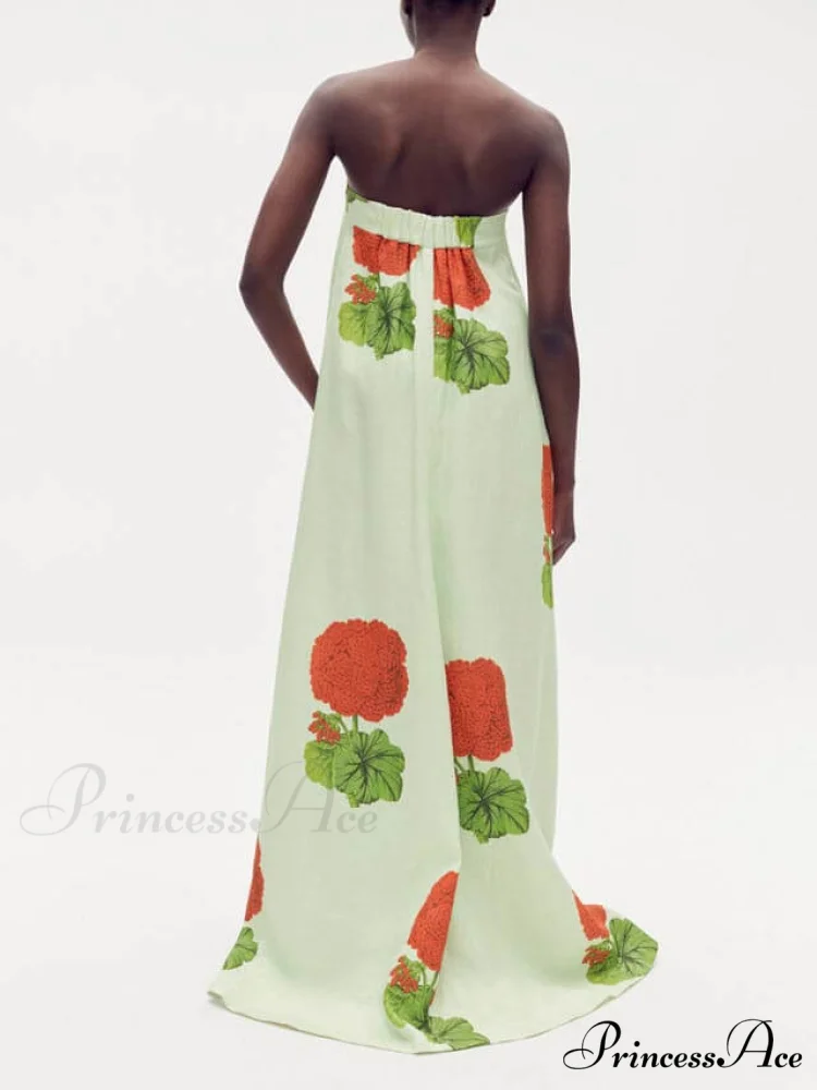 Geranium Floral Stylish Print Maxi Dress - Image 3