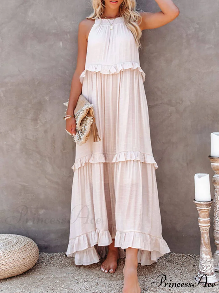 Irregular Cake Stylish Sleeveless Maxi Dress - Image 10