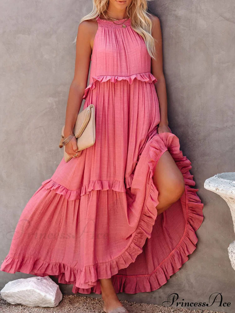 Irregular Cake Stylish Sleeveless Maxi Dress - Image 2
