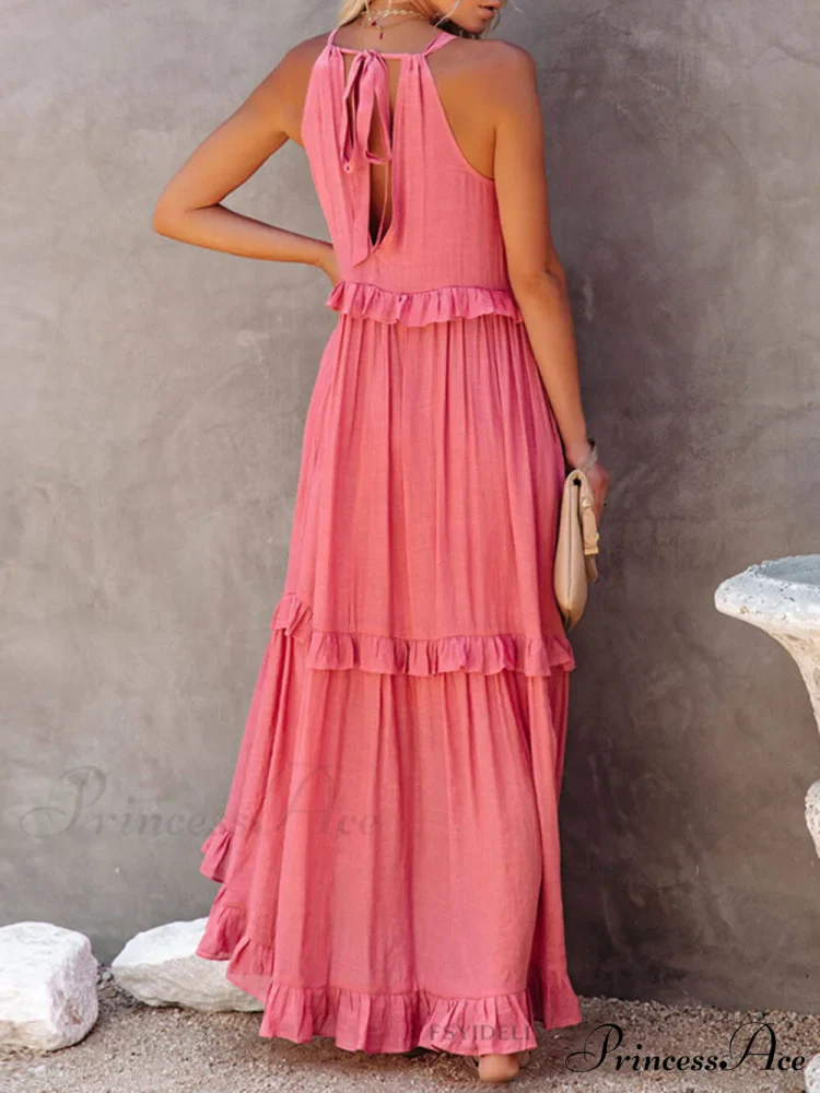 Irregular Cake Stylish Sleeveless Maxi Dress - Image 3