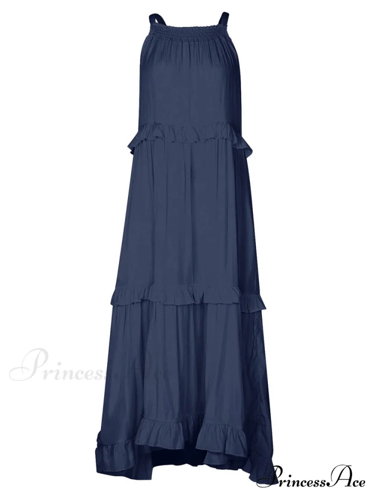 Irregular Cake Stylish Sleeveless Maxi Dress - Image 8