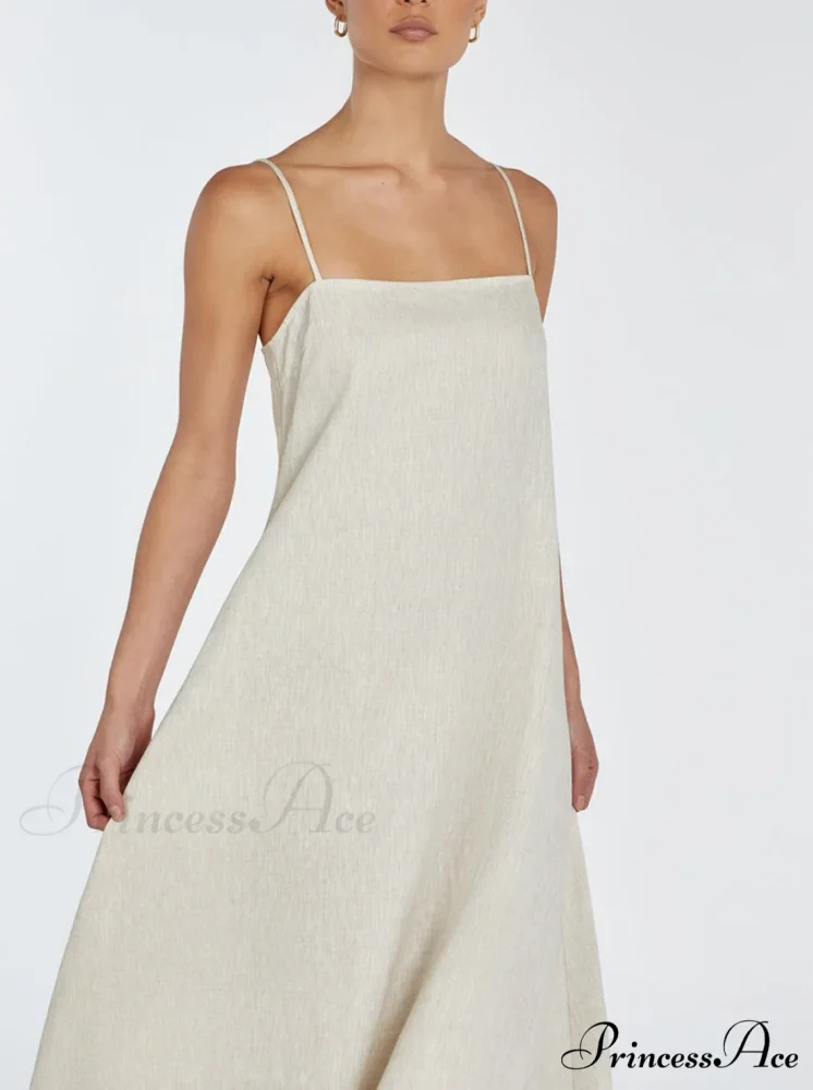 Jem Natural Stylish Linen Maxi Dress - Image 2