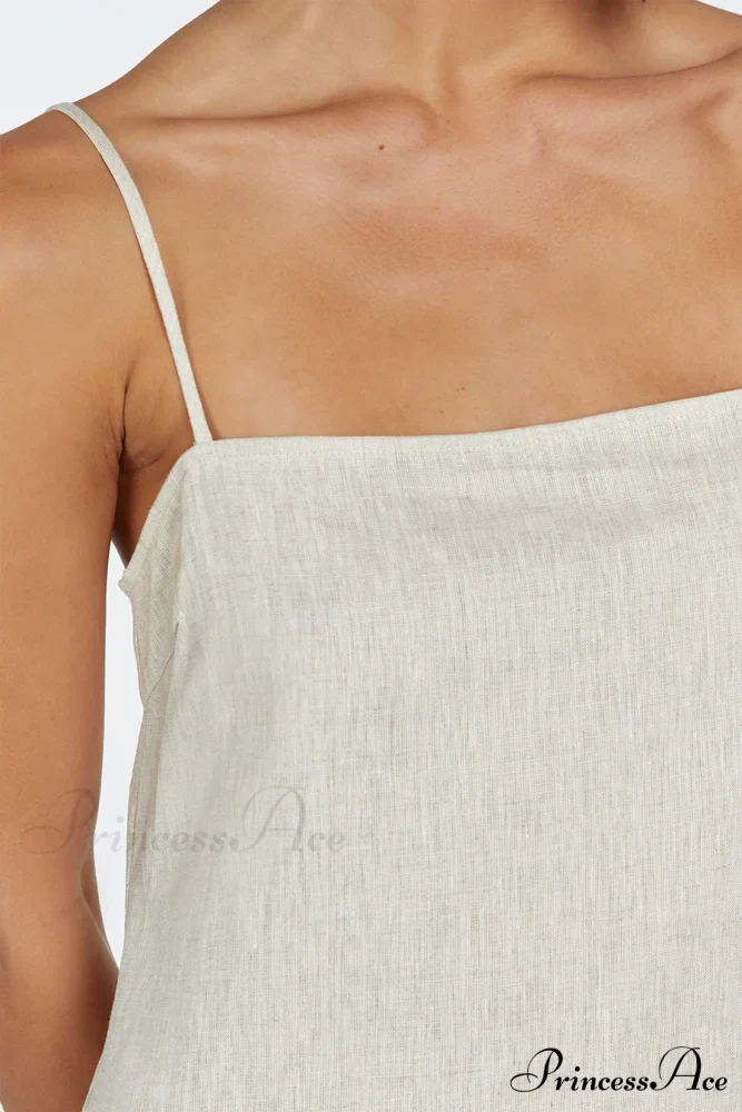 Jem Natural Stylish Linen Maxi Dress - Image 5
