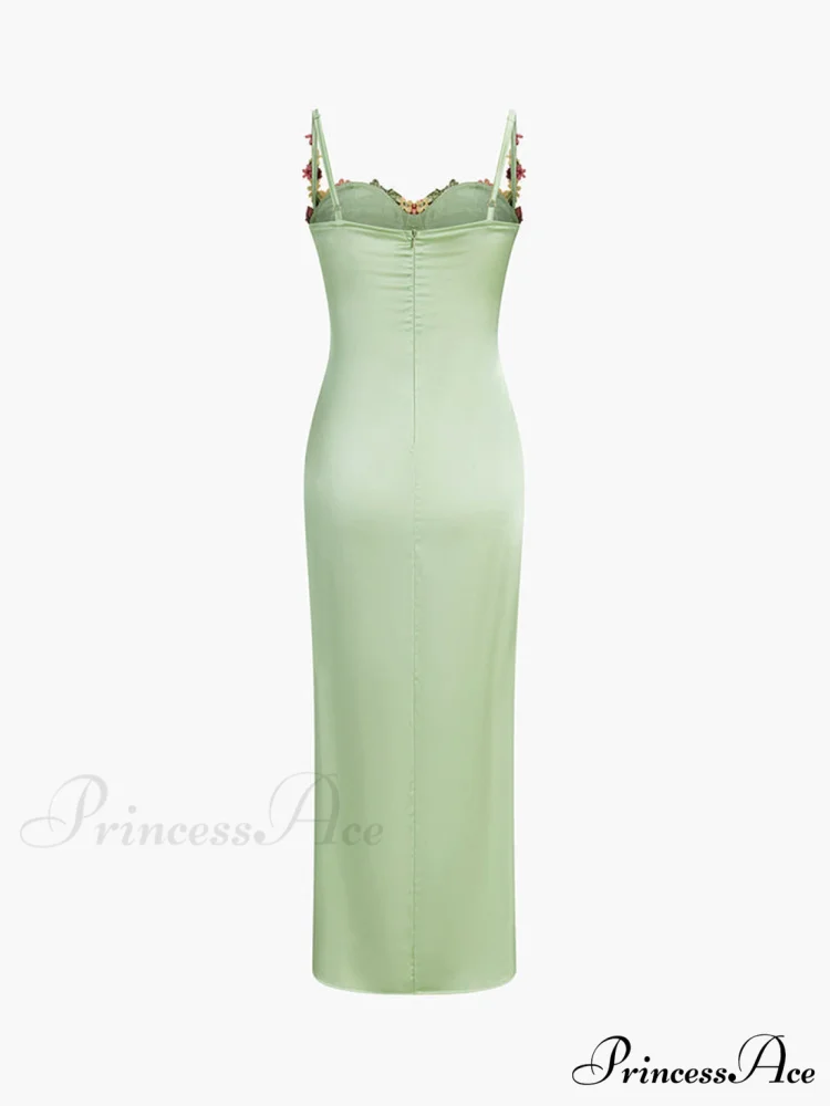Magnetic Forces Flower Charming Embroidery Maxi Dress Black - Image 7