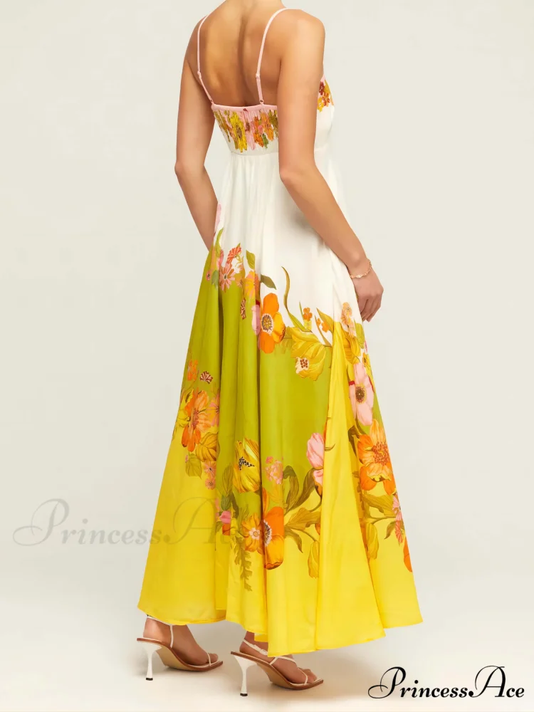 Sophisticated, Modern And Unique Graceful Print Strap Midi Dress - Image 2
